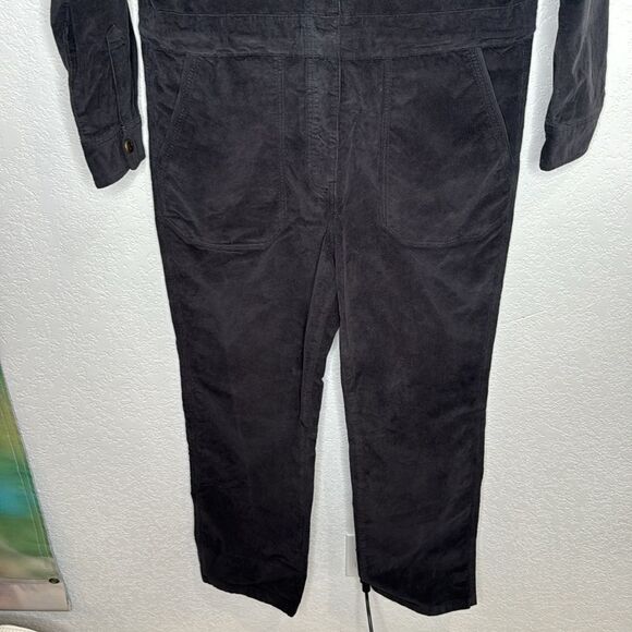 NWT FAHERTY STRETCH CORDUROY UTILITY JUMPSUIT IN WASHED BLACK Small - Picture 5 of 15